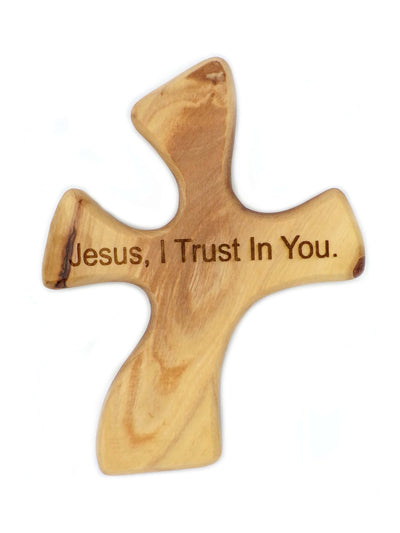 Personalized Cross, Customized Name Crosses for Palm, Comfort Healing Pocket Prayer Olive Wood Cross