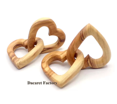 Olive Wood Connected Hearts | A Great Gift on Valentine, Engagement and Wedding
