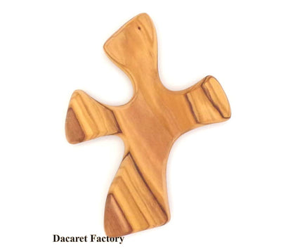 Personalized Cross, Customized Name Crosses for Palm, Comfort Healing Pocket Prayer Olive Wood Cross